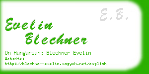 evelin blechner business card